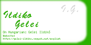 ildiko gelei business card